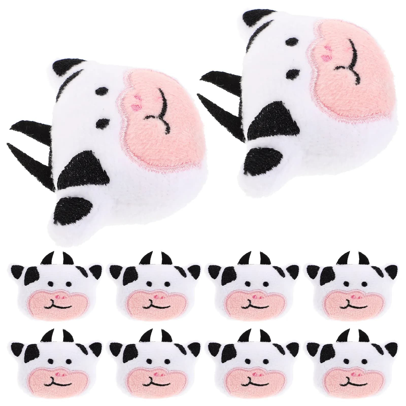 Set di 10 Adorabili Peluche a Forma di Mucca, Morbidi e Abbracciabili, Decorazione per Cameretta, Letto, Divano, Auto, Regalo per Bambini