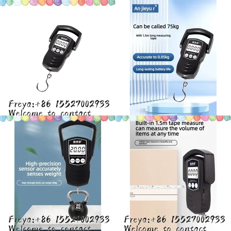 New Portable Handheld Electronic Scale High Precision Mini Spring Scale for Luggage Express Fish Vegetable Shopping