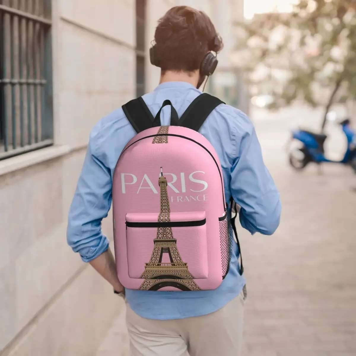 Modern The Eiffel Tower In Paris Backpack Boys Girls BookBag Kids School Bag Laptop Shoulder Bags for Men Women
