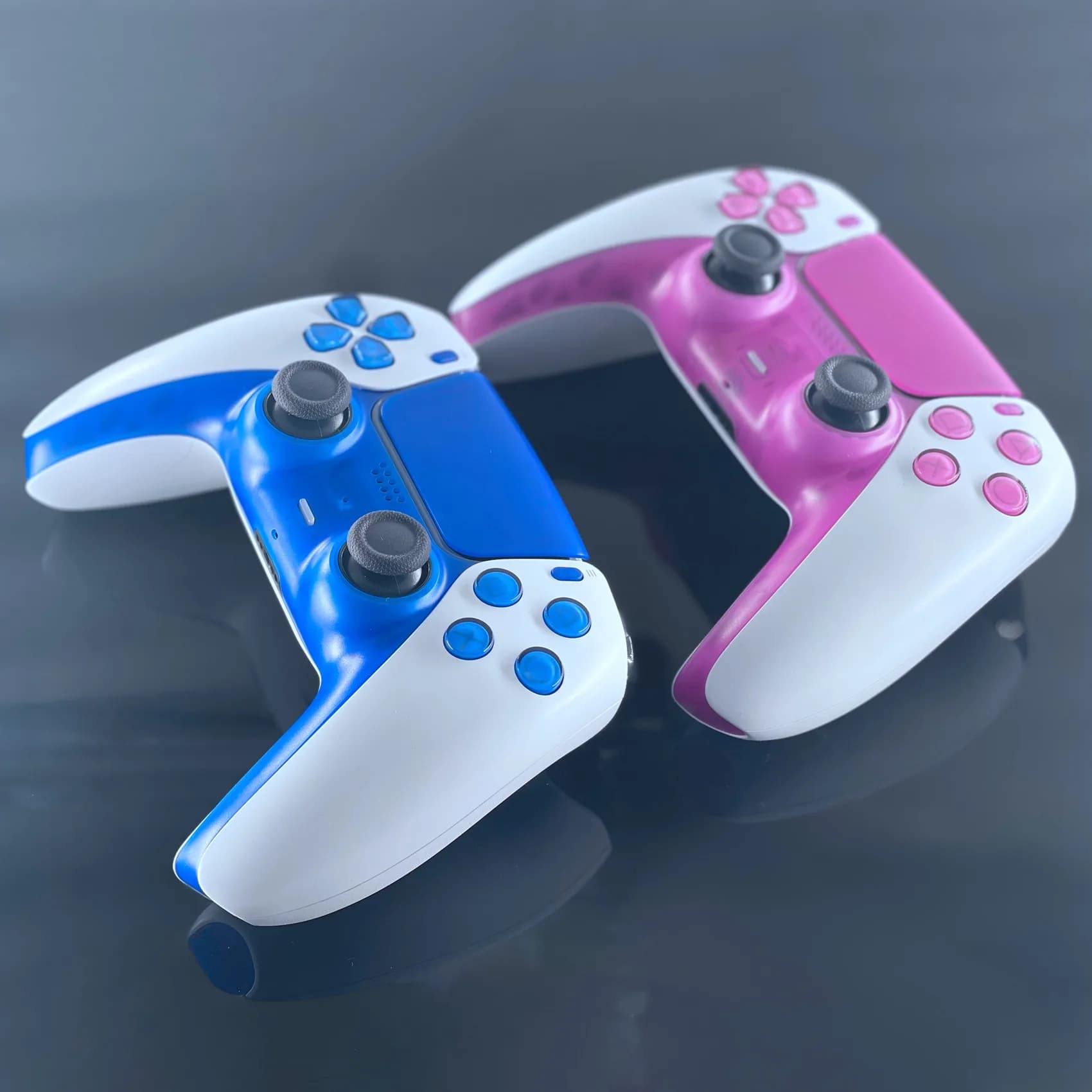 X12A-Thumb Stick Grip Cap Gamepad Decoration Strip Shell Kit di ricambio per la copertura frontale per accessori Sony PS5