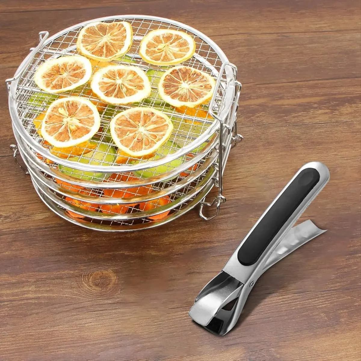 A04V stainless steel dehydrator rack for Foodi 6.5 and 8Qt and accessories for air fryer with dehydrator basket for pressure cooker