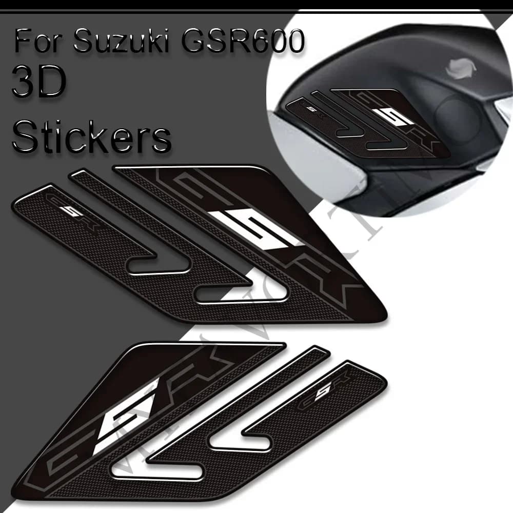 Moto Per Suzuki GSR 600 750 GSR600 GSR750 Rilievo del Carro Armato Manopole Laterali Gas Olio Combustibile Kit di Protezione Adesivi Decalcomanie
