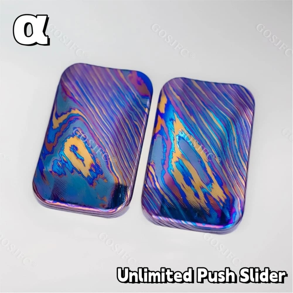 ZDEDC α Unlimited Push Slider Diapason Giocattolo antistress Giocattoli agitati per adulti Titanio Zirconio