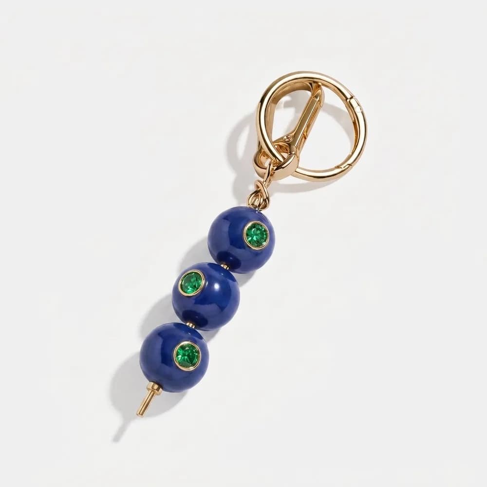 Creative Elegant Fruit Keychain Alloy Cherry Metal Enamel Pendant Strawberry DIY Bag Pendant Key Ring