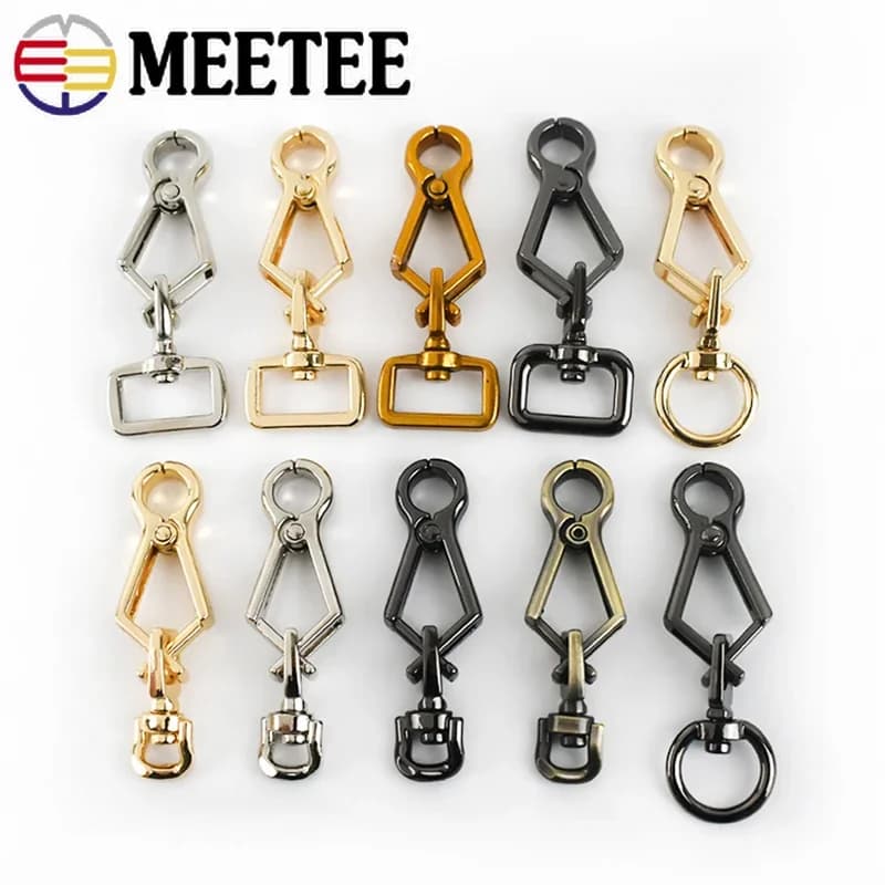 Meetee 5/10pcs Borsa Gancio Fibbia Aragosta Catenacci Portachiavi FAI DA TE Borse Tracolla Collare Moschettoni Accessori Hardware