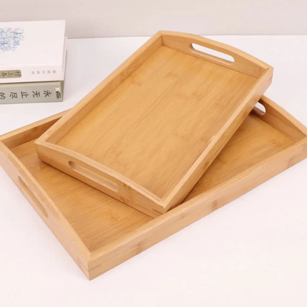Premium Bamboo Condiment Serving Tray for Parties Entertaining Desserts Snacks Fruits Dried Fruit Chocolate Candy Home Kitchen