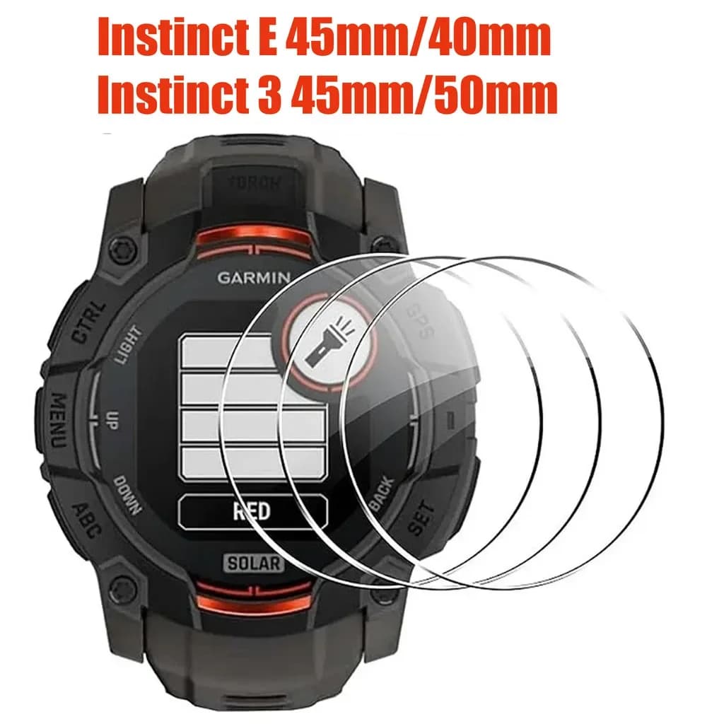 1-3 pezzi di vetro temperato per Garmin Instinct 3 45/50mm Instinct E 45/40mm schermo HD/pellicola protettiva resistente ai graffi