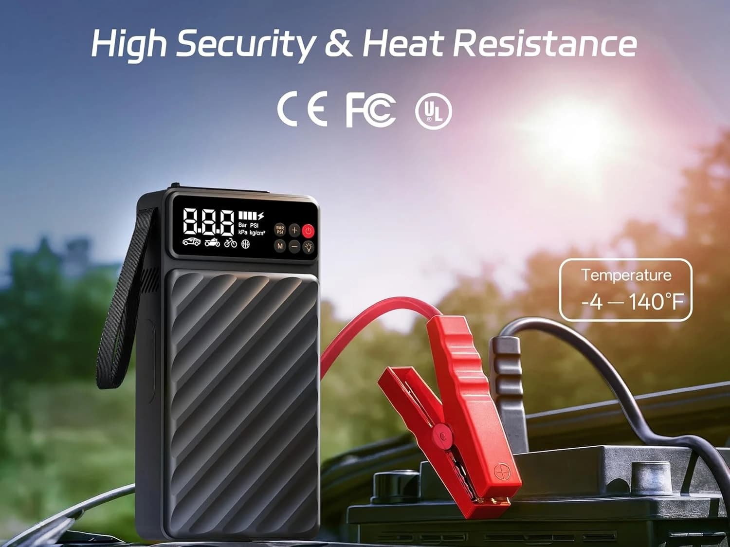 Avviatore di emergenza 3500A con compressore d'aria, avviamento di emergenza per batteria per auto portatile da 20000 mAh, ricarica rapida da 45 W, pacco batteria da 12 V · Vendita calda