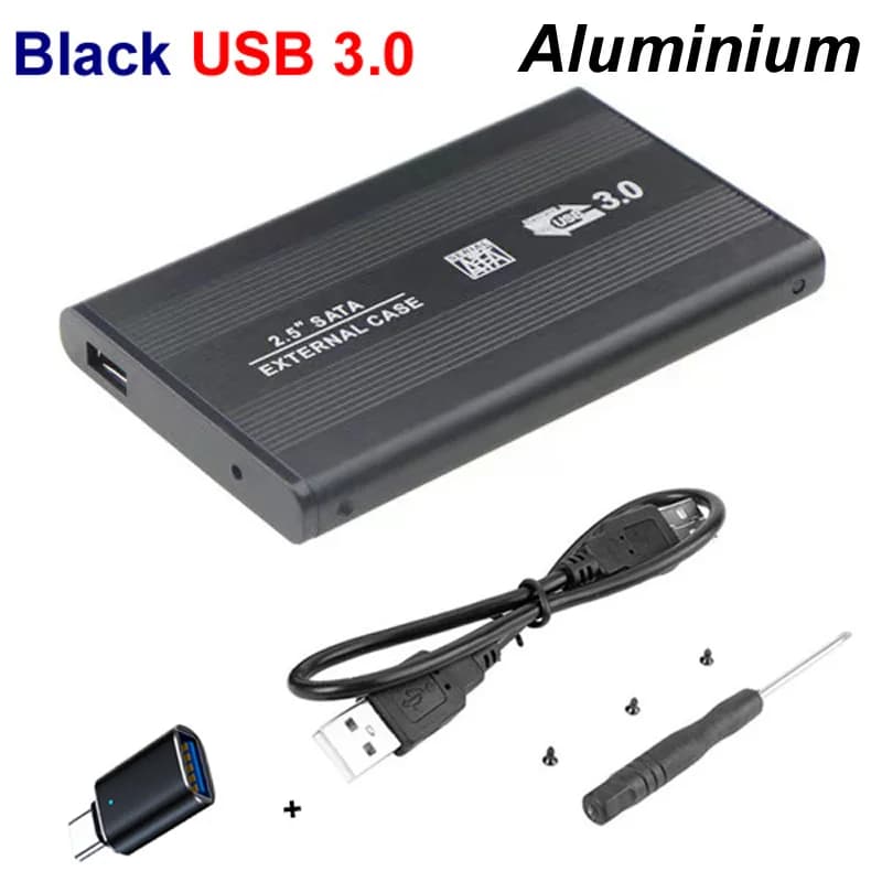 Alluminio USB 3.0 2.5 pollici SATA HDD Enclosure custodia Mobile Caddy esterno HDD Hard Drive Box Adapter 6Gbps 10TB USB 3.1 tipo C