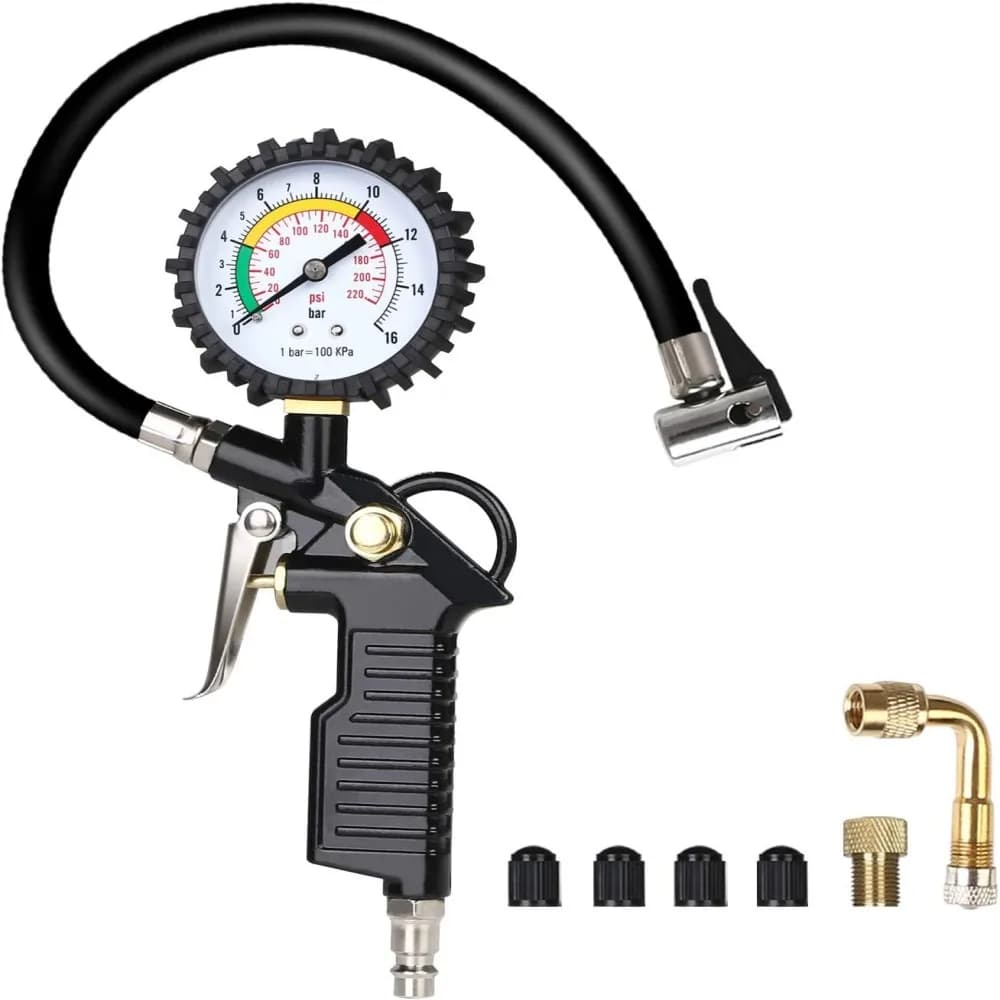 Puntatore digitale per auto EU Manometro di gonfiaggio della pressione dell'aria dei pneumatici 0-220Psi Monitoraggio dell'inflazione del tester del veicolo ad alta precisione