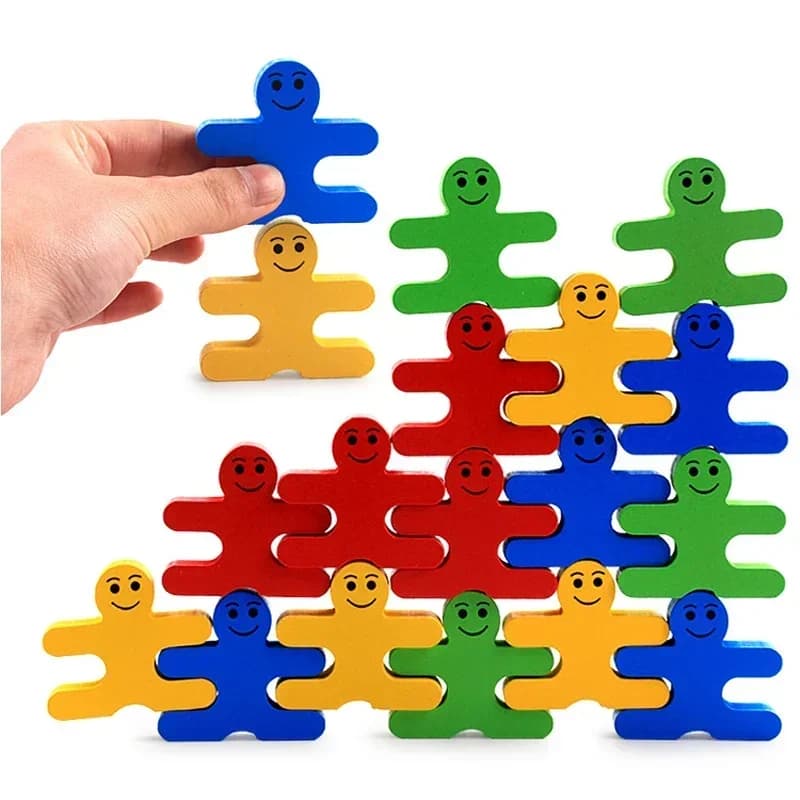 Bambini Giocattoli in legno Blocchi di costruzione Gioco di equilibrio Creativo per bambini piccoli Equilibrio impilabile Montessori Giocattoli educativi precoci Nuovo