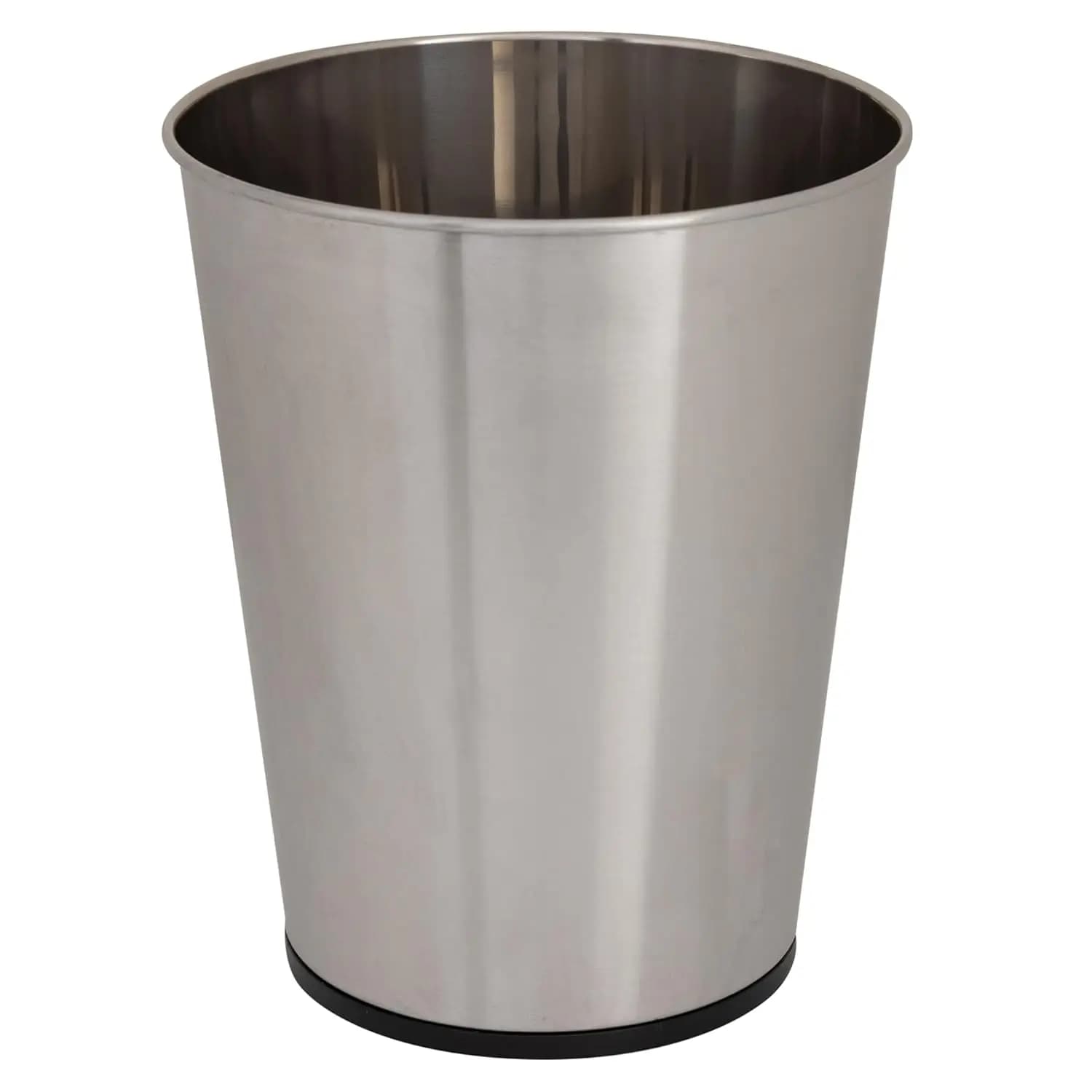 Cestino per Rifiuti in Acciaio Inox da 5L, Bidone Compatto Rotondo con Apertura Superiore per Bagno, Camera da Letto, Ufficio, Dormitorio