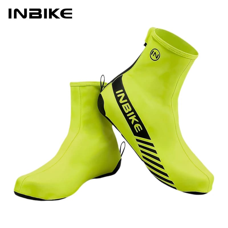Copriscarpe da ciclismo professionali INBIKE Copriscarpe invernali impermeabili antivento con fodera in pile per attrezzatura da mountain bike da strada