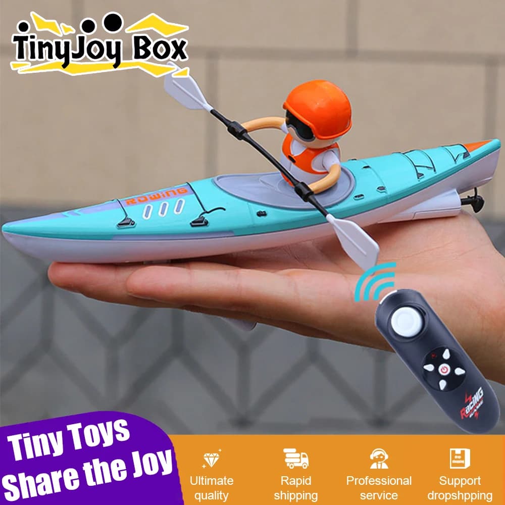 Barca RC Paddling Kayak Racing Motoscafo telecomandato Gioco di navi da battaglia d'acqua Giocattoli per bambini all'aperto per bambini Ragazzi Regali