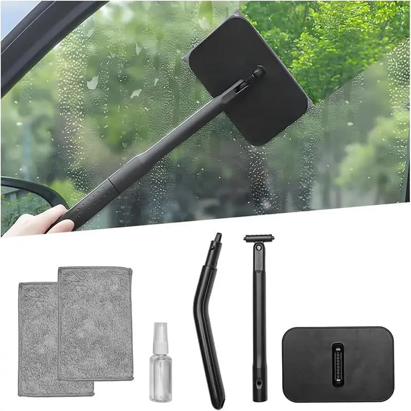 Set Tergicristallo per Auto, Spazzola per Pulizia Finestrini, Strumento Antiappannamento, Tergivetro Riutilizzabile, Accessori Auto