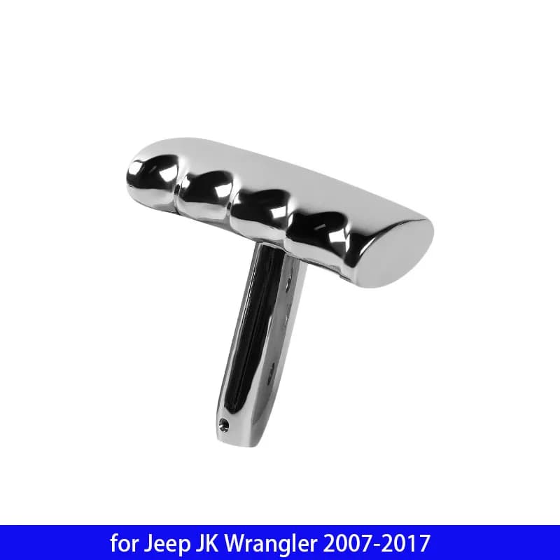 Miji Accessori interni per auto Pomello leva cambio nero/argento per Jeep JK Wrangler 2007-2017 2/4 porte