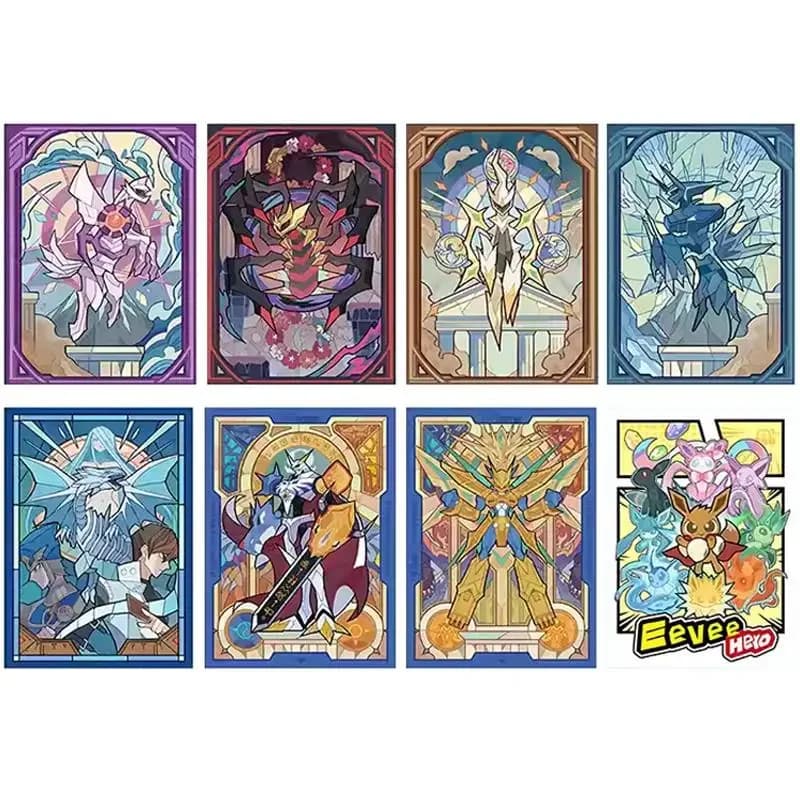Set da 64 Pezzi di Custodie Protettive per Carte PTCG DTCG OPCG WS, Dialga Greninja, Collezione Anime e Giochi, 66mm*91mm