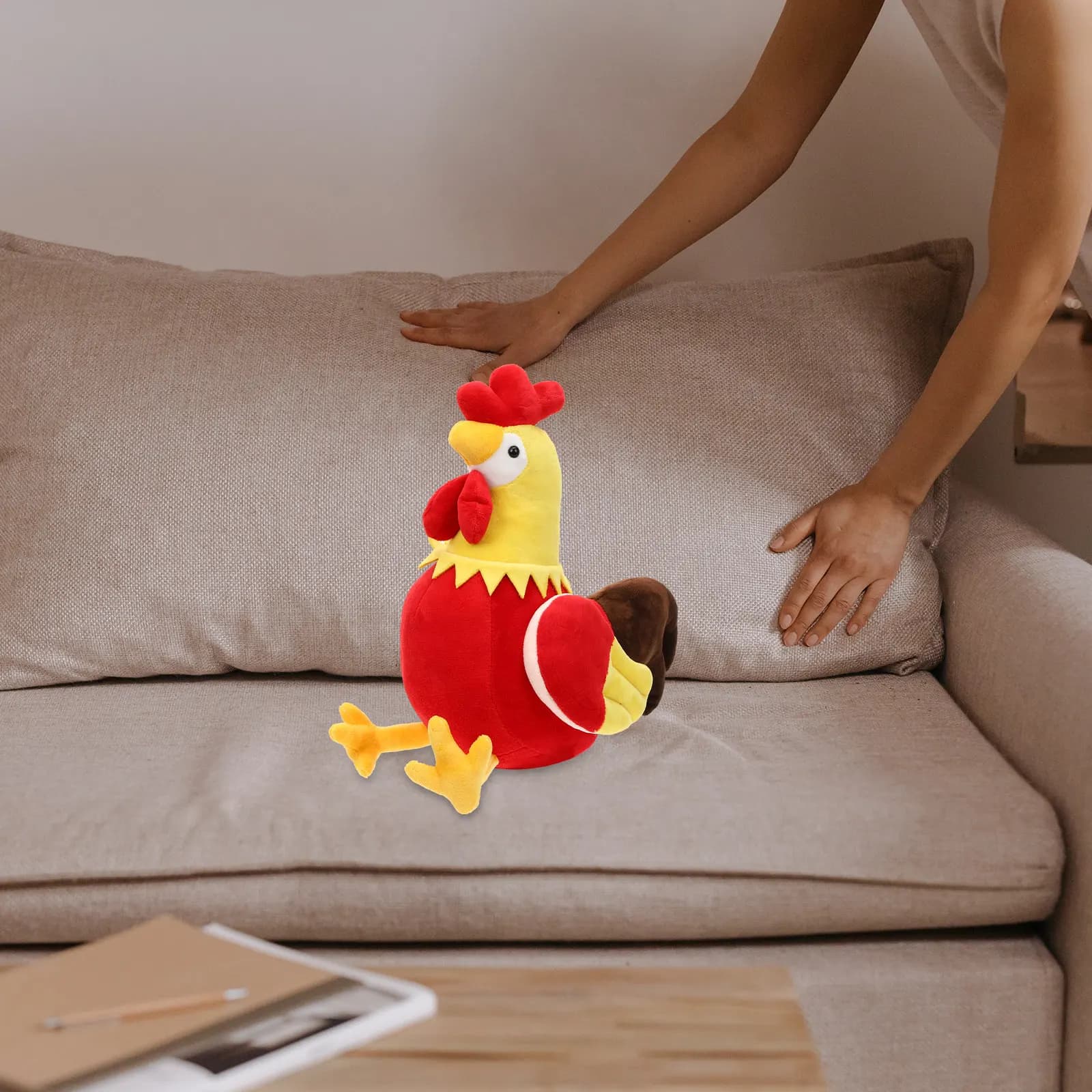 Giocattoli per Pulcini, Grande Peluche a Forma di Gallina, Adorabile Animale per Bambini