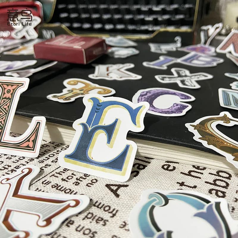 Alphabet Letters Box Set Stickers DIY Journal Decoration Material for Diary Scrapbook Craft Essential