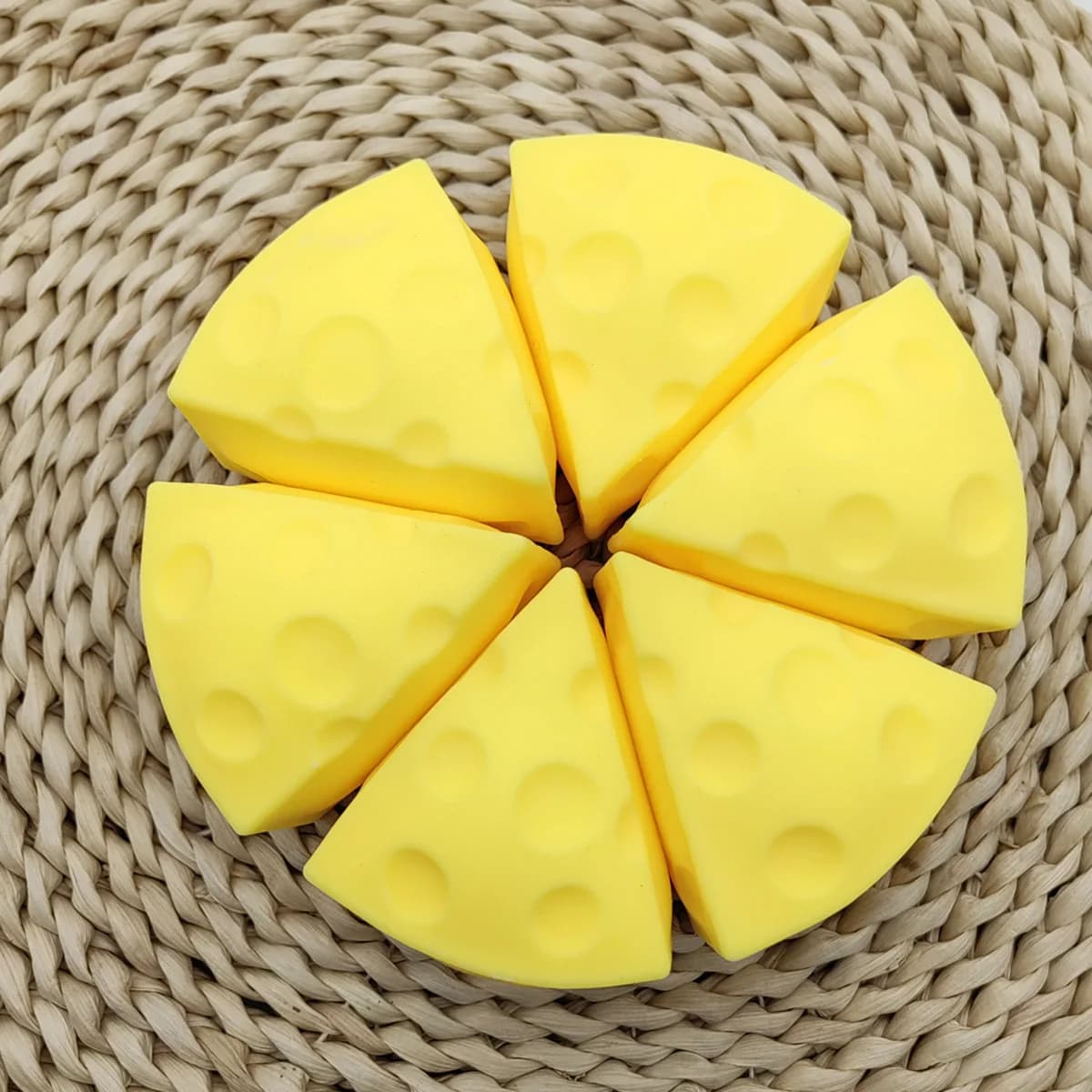 Cheese Squishy Toy Simulation Cheese Squeeze Toy Soft Cute Decompressing Pinching Cheese Sticky Slow Rebound for Adults Toy