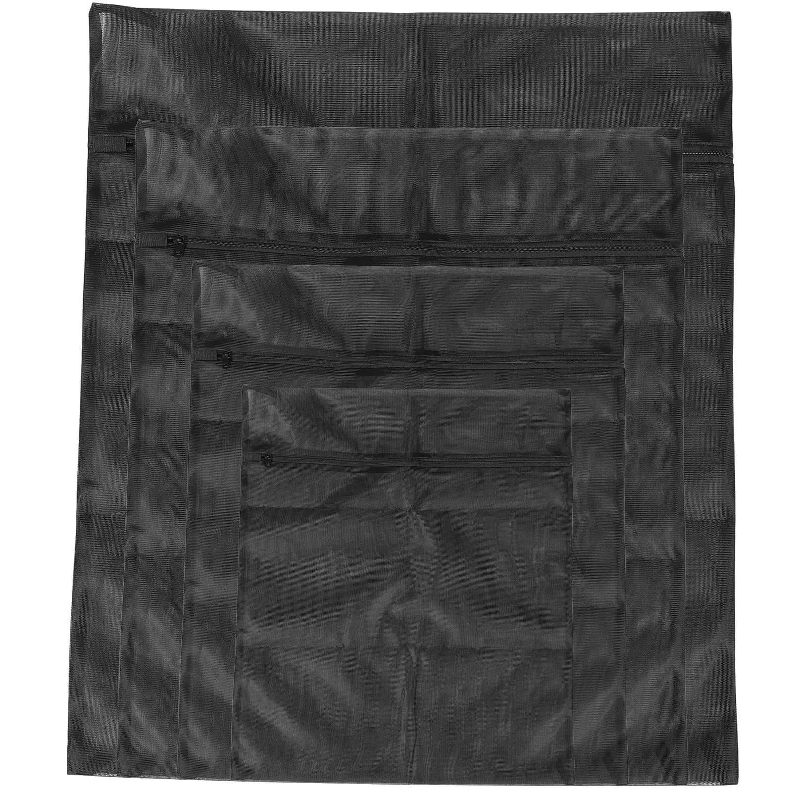 4 sacchetti per bucato in rete ultra fine, design con cerniera in poliestere, per lavare in lavatrice capi delicati, biancheria intima, mutandine, calzini