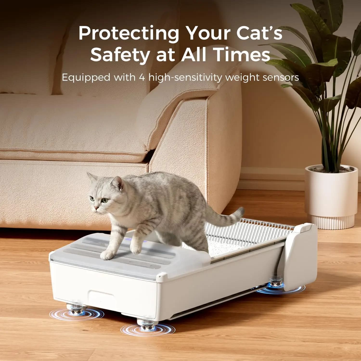 Self Cleaning Litter Box 2026 Upgraded Open-Top Automatic Cat Litter Box Multi Cats Weight Sensors Safety, Customized
