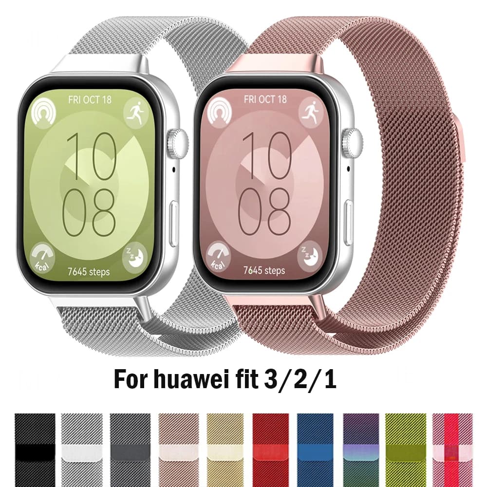 Cinturino Milanese per Huawei Watch FIT 3 Strap smart Magnetic stainless steel correa per Huawei fit3 2024 nuovi accessori