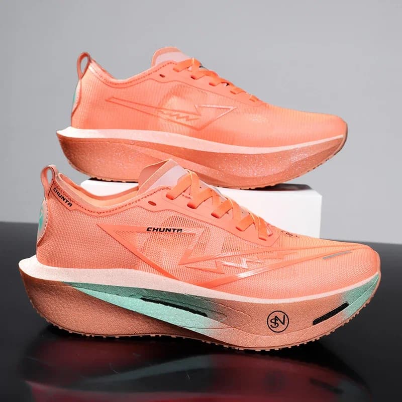 Scarpe da Corsa Specializzate con Piastra in Carbonio per Maratona, Sneakers Sportive Traspiranti Leggere e Comode per Uomo e Donna