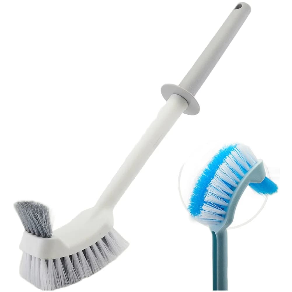 Spazzola per WC Ergonomica da Parete con Setole a Doppia Faccia per Angoli Difficili da Raggiungere, Compatta con Supporto per Appendere 30x10cm