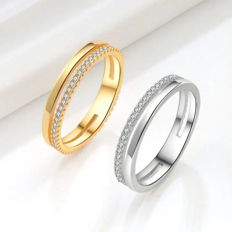 Anello classico in argento 925 con zirconi scintillanti per donna, fidanzamento, matrimonio, moda di lusso, gioielli di alta qualità