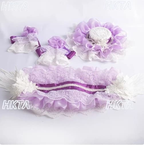 Elegant 2026 Versatile Lolita Headband Top Hats Headwear Wings Sweet Cute Lace Embroidered Mesh Hair Clips Apparel Accessories