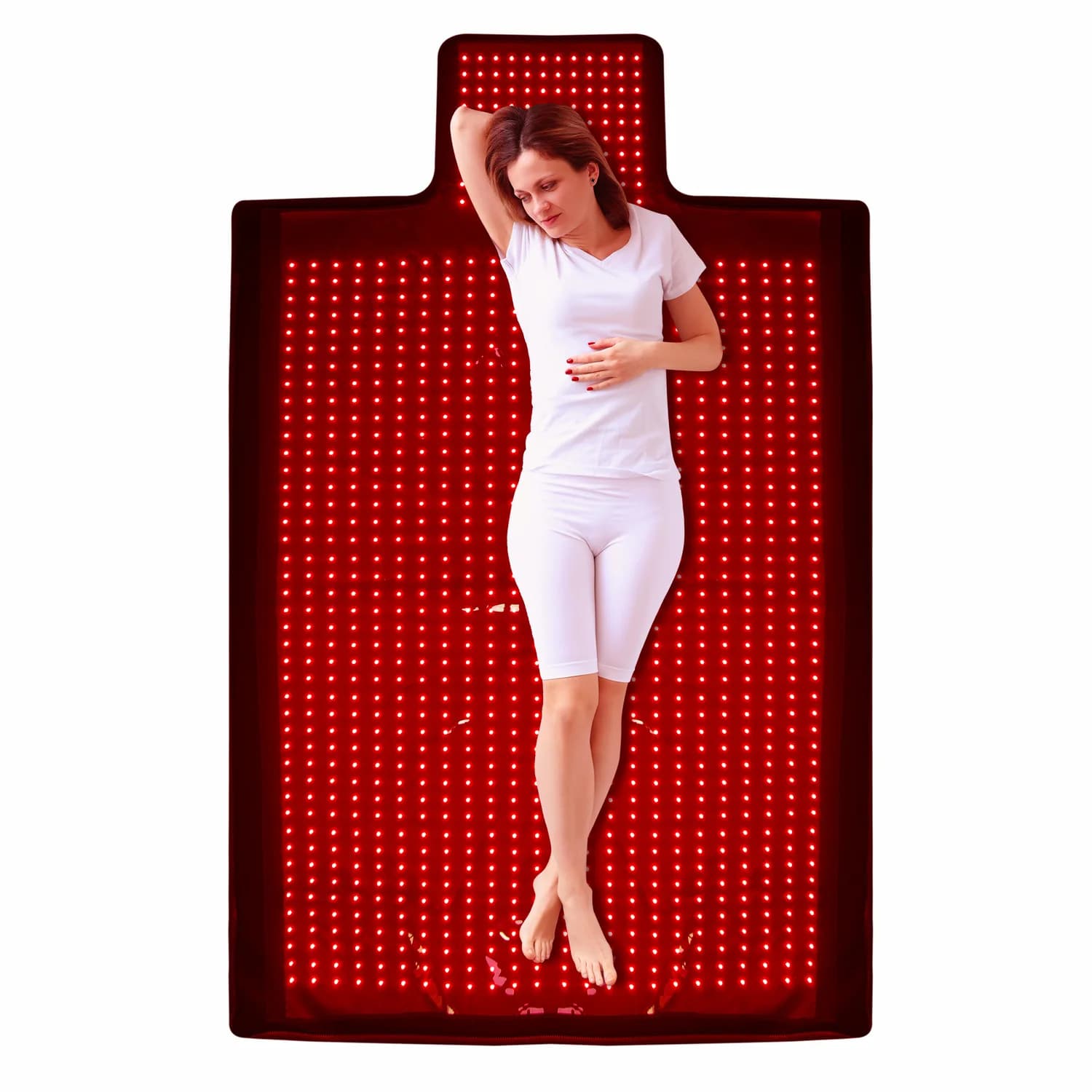 Sacco a Pelo per Terapia a Luce Rossa LED, 660nm+850nm, Dispositivo di Hotobiomodulazione, Terapia a Calore Infrarosso, Indumento per il Recupero di Tutto il Corpo