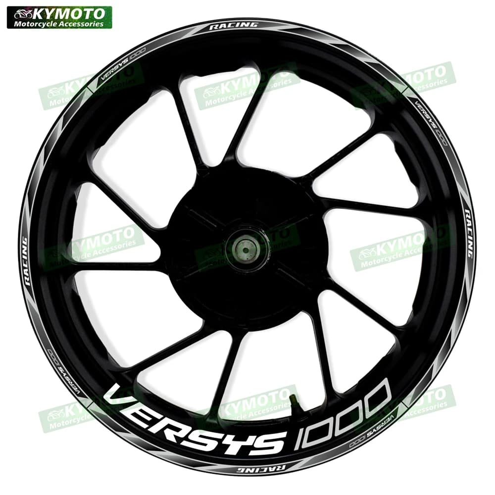 NEW For Kawasaki VERSYS 1000 VERSYS1000 motorcycle 17 inch front and rear wheel stickers waterproof reflective rim stickers