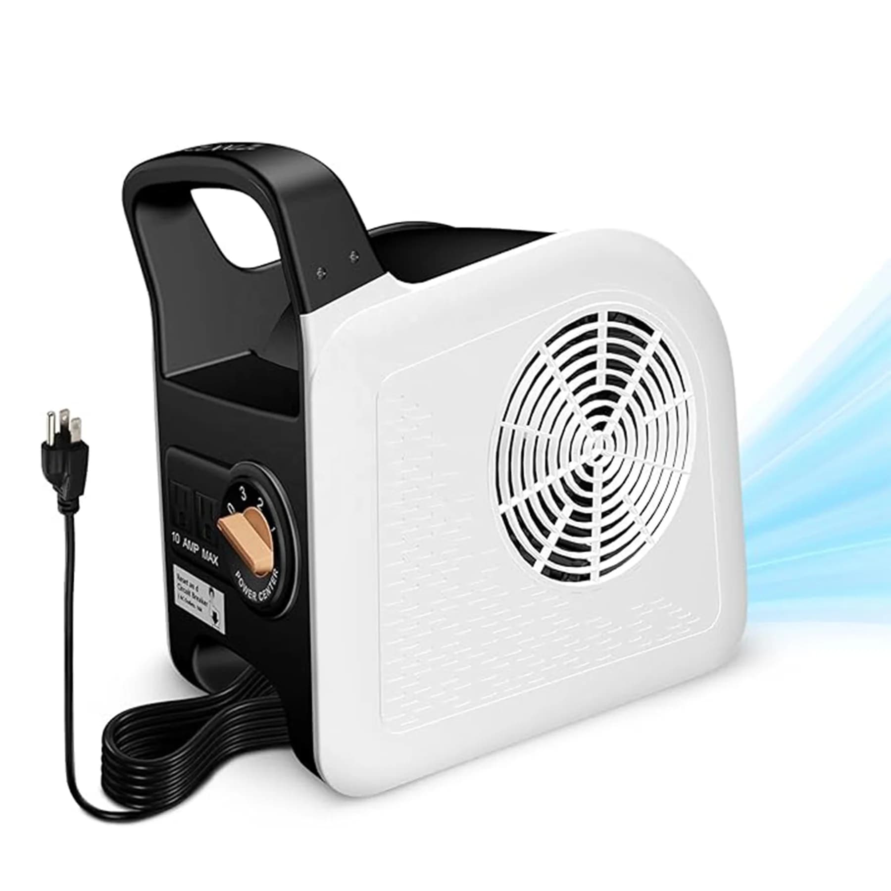 Ventilatore elettrico con direzione regolabile da 185 gradi per hotel e spas Fonte di alimentazione in plastica resistente