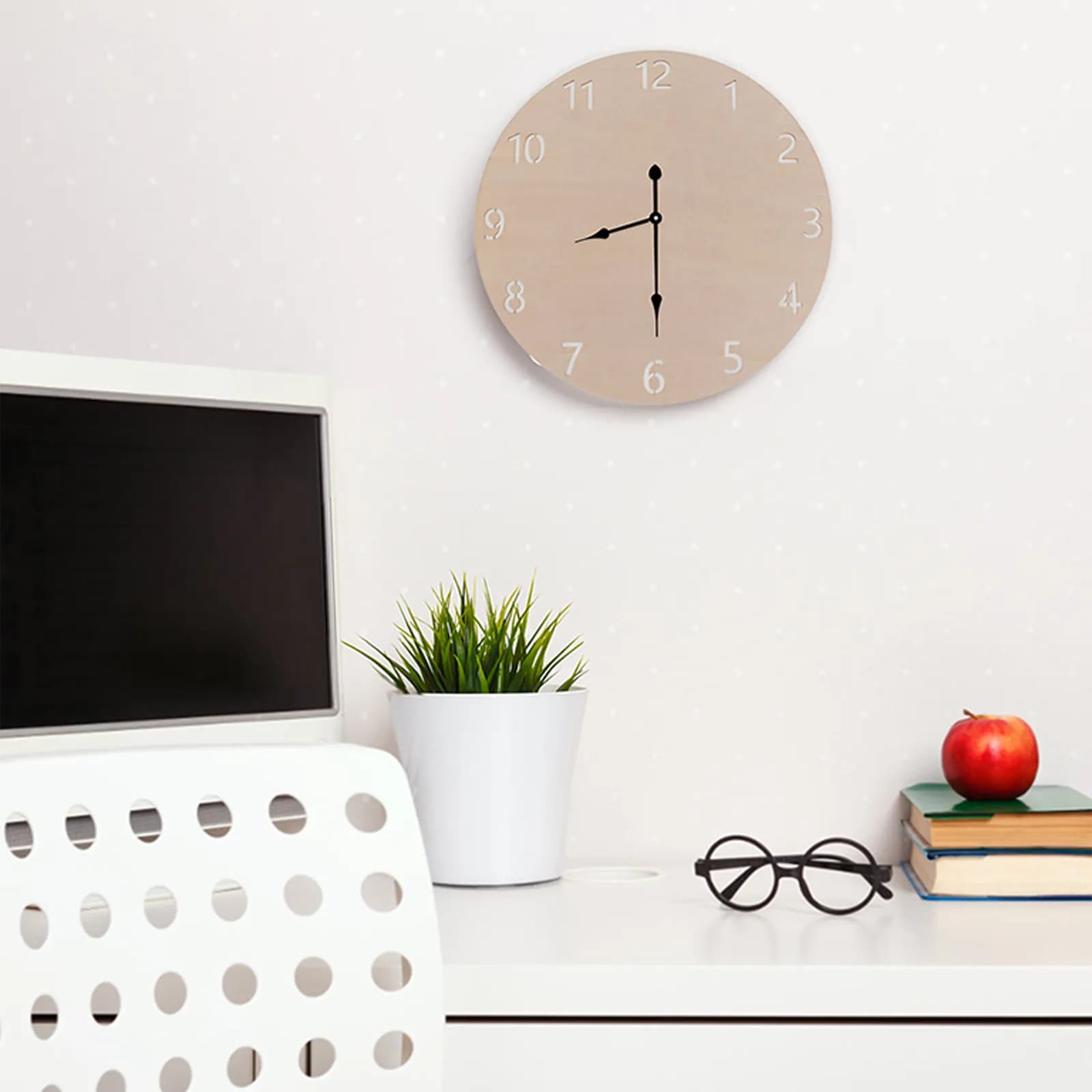 6 Pezzi Quadrante in Legno Vuoto per Progetti Fai-da-te, Kit di Sostituzione Quadrante per Orologio da Parete con Numeri Arabi