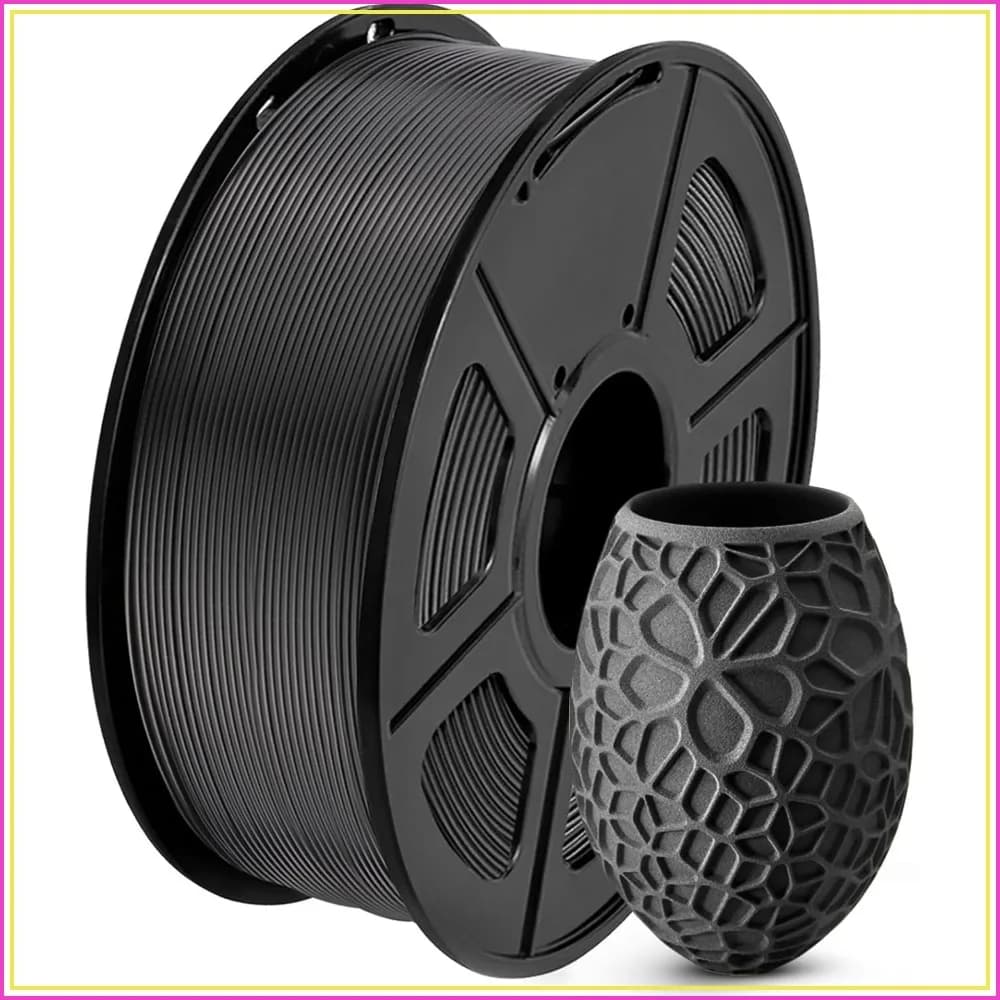 PLA 3D Printer Filament 1.75mm, Neatly Wound, Dimensional Accuracy +/- 0.02mm, 1kg Spool (2.2lbs), Black