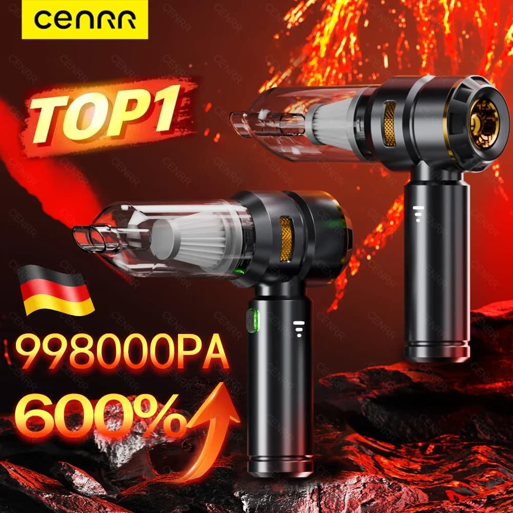 CENRR 998000 PA Potente aspirapolvere per auto Aspirapolvere portatile senza fili Pulitore per auto wireless portatile Macchina per la pulizia del robot
