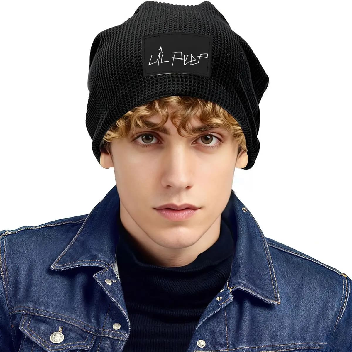 Logo Lil Peep Warm Fleece-Lined Cap Hip Hop Bonnet Hat Autumn Winter Outdoor Beanies Hats for Unisex Adult