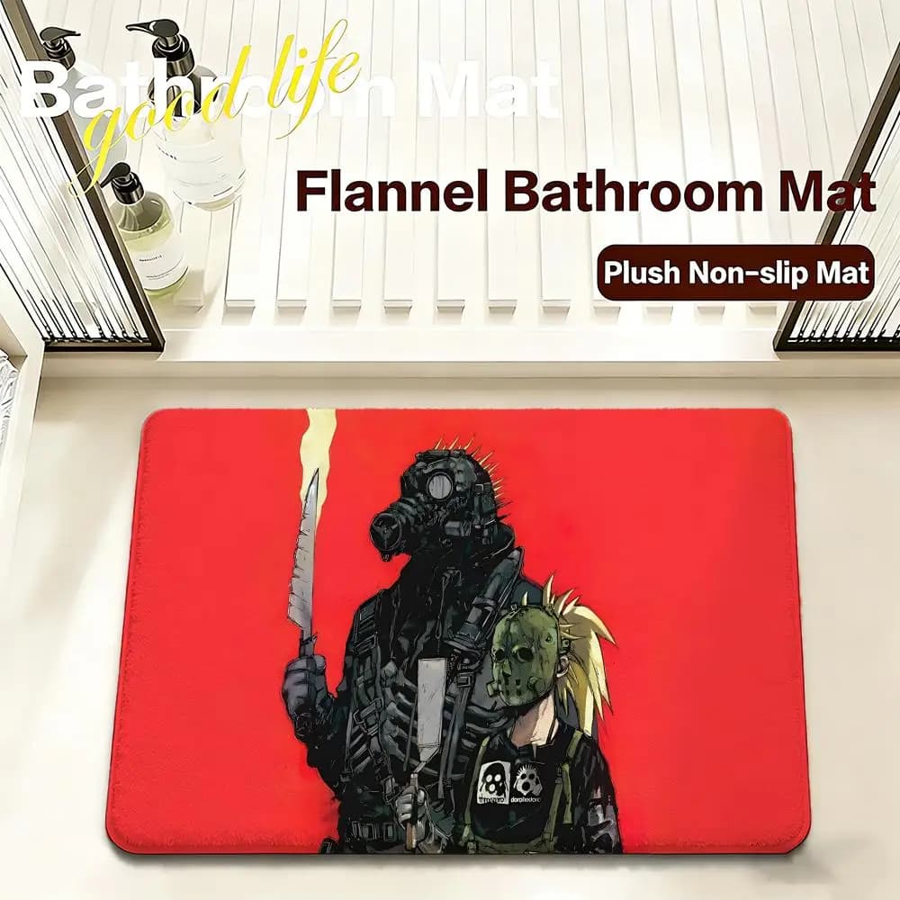 Tappetino da bagno in flanella Fantasy D-DoroherodoS, ad asciugatura rapida, antiscivolo, morbido, resistente, per ingresso e bagno