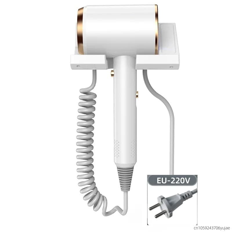 Wall-mounted hair dryer for 220V hotel, 1600 W high power hairdryer tube, installation without bath and toilet drill