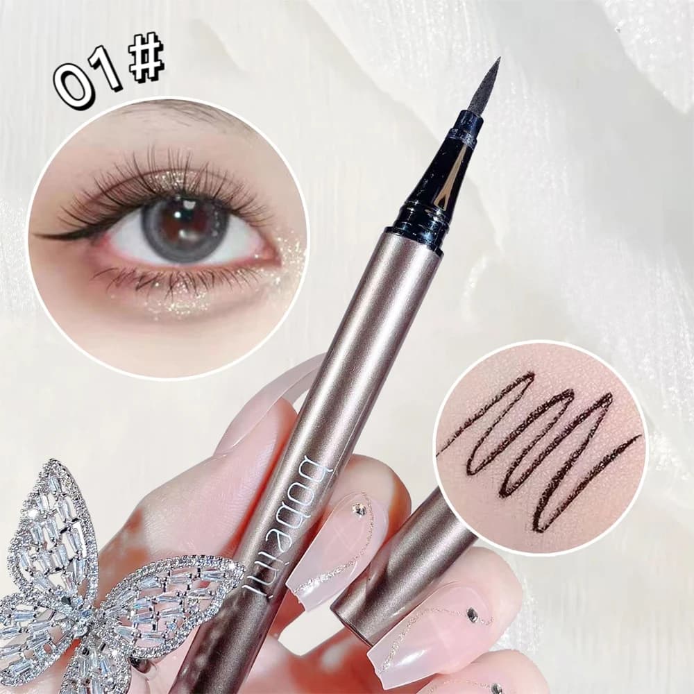 Bear Eyeliner liquid eyeliner gel pen extra fine female waterproof without drooping for beginners