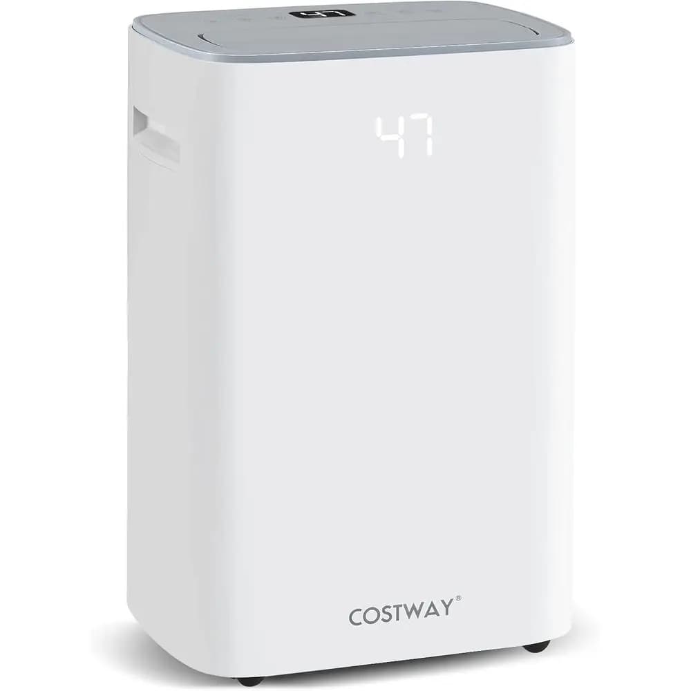 Deumidificatore da 52 Pinte Certificato Energy Star con Scarico da 3,3 T, Riavvio Automatico, Blocco Bambini e Timer 24H per Casa, Seminterrato e Garage