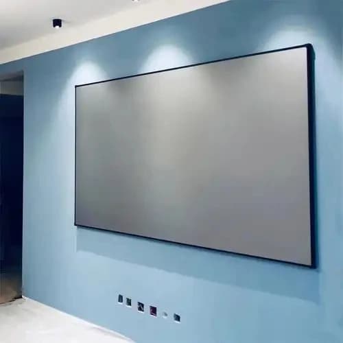 Cinema domestico con cornice stretta per schermo per proiettore 4K ALR ultra sottile da 84 100 120 pollici grigio