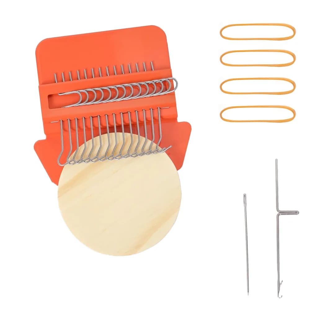 Mini Wooden Loom Darning Knitting Machine Small Weaving Frame Darning Machine For Mending Clothes and Jeans DIY Sewing Portable