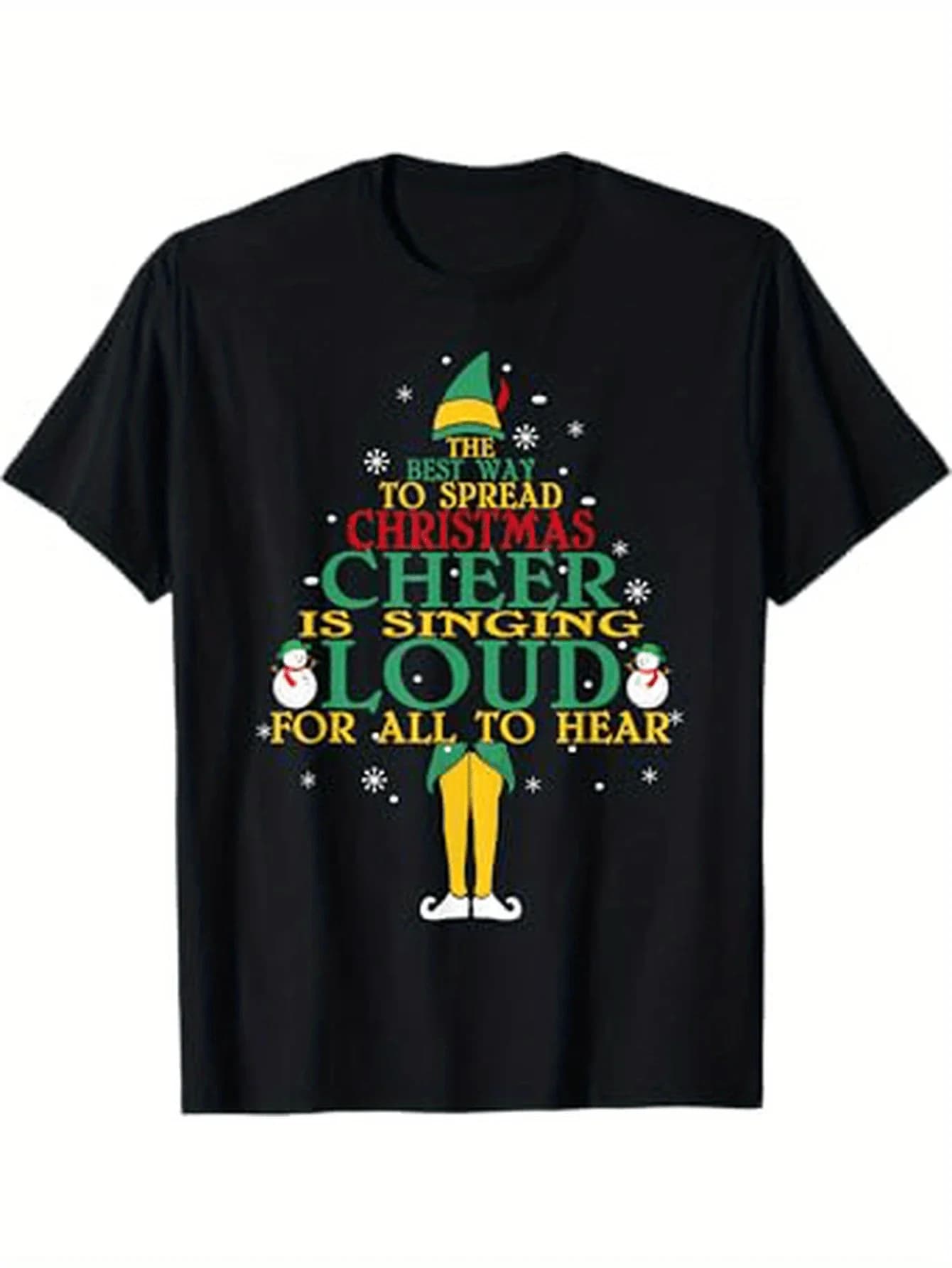 T-shirt decorata con luci natalizie scoiattolo, cotone 180 g, abbigliamento festivo per gli amanti degli scoiattoli