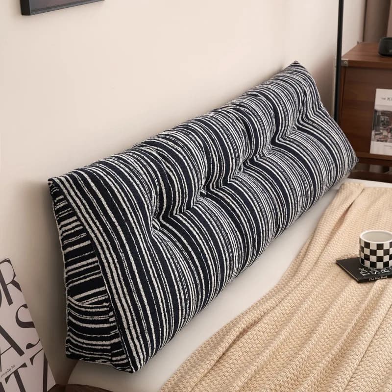 Cuscino per Testiera, Pannello Morbido Anti-collisione, Supporto Lombare per Letto, Cuscino Triangolare Lavabile