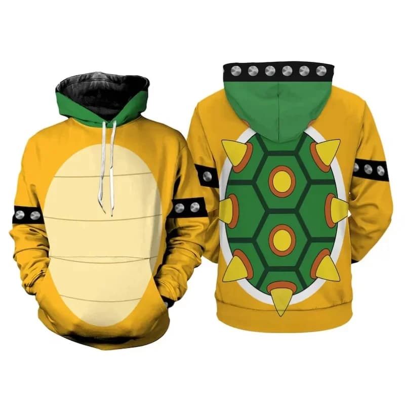 Nuove Felpe con Cappuccio della Serie Super Brothers, Cosplay Anime, Stampa 3D di Bowser, Tuta Unisex, Felpa Harajuku, Abbigliamento Y2k