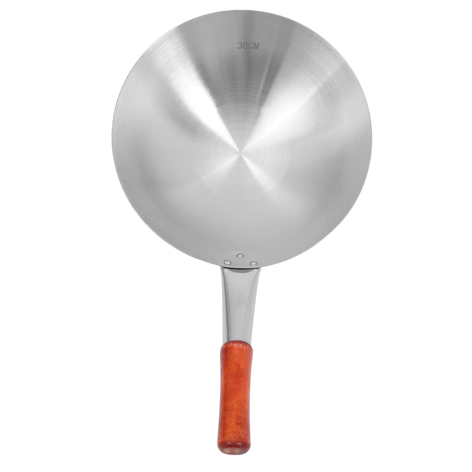 Wok a fondo piatto antiaderente in acciaio inox, padella per friggere, pentola grande