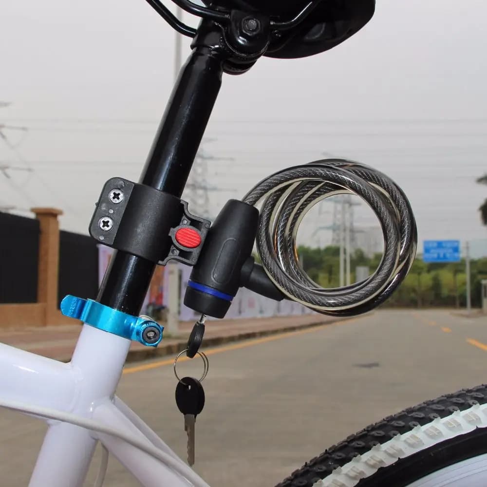 Lucchetto Universale Antifurto per Bicicletta in Acciaio Inox, Serratura a Spirale di Sicurezza