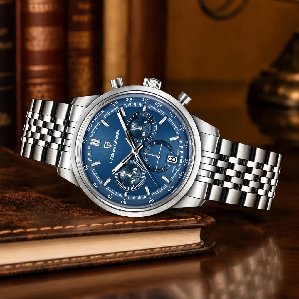 PAGANI DESIGN 2026 New Chronograph Quartz Watch For Men Stainless steel Multifunctional Speed Wrist watch Men Japan VK63 Movt